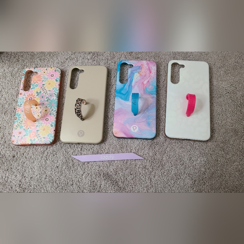 Loopy Case Pink and Cream Phone Case with Stylish Design Samsung Galaxy S23 plus
